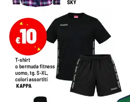 T-shirt o bermuda fitness uomo