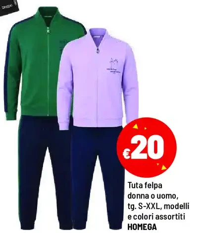 Tuta felpa donna o uomo