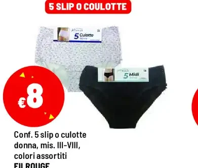Confezione slip o culotte donna