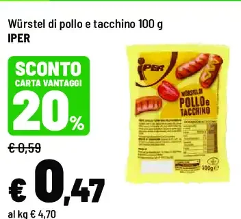 Würstel di pollo e tacchino