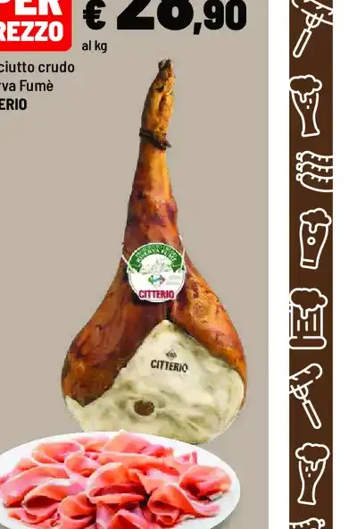 Prosciutto crudo Riserva Fumé