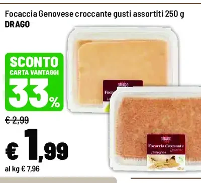 Focaccia genovese croccante