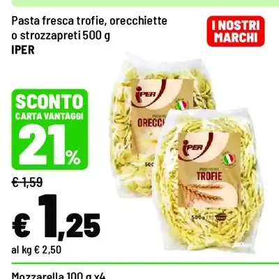 Pasta fresca trofie, orecchiette o strozzapreti