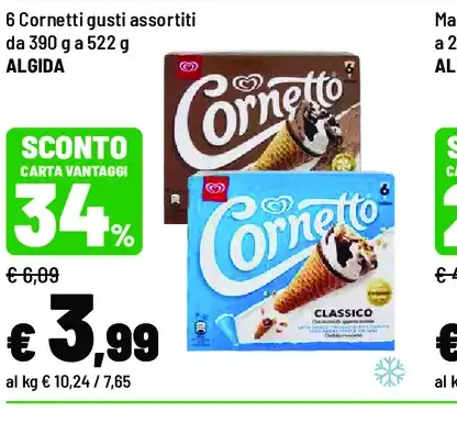 Cornetti gusti assortiti