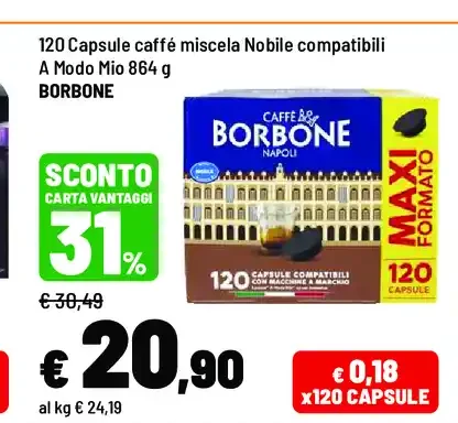 Capsule caffè miscela Nobile compatibili A Modo Mio