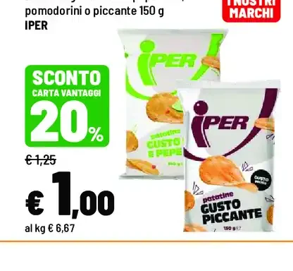 Patatine gusto lime e pepe rosa, pomodorini o piccante