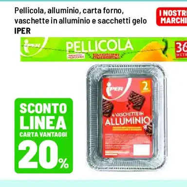 Pellicola, alluminio, carta forno e vaschette