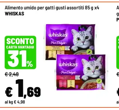 Alimento umido per gatti Whiskas gusti assortiti