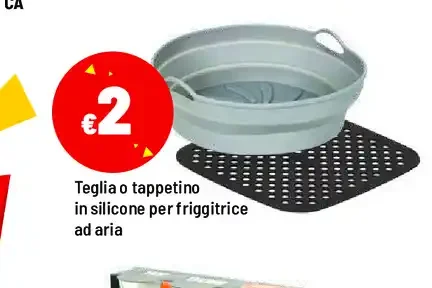 Teglia o tappetino in silicone per friggitrice ad aria