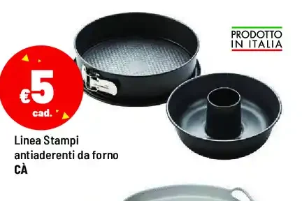 Linea stampi antiaderenti da forno