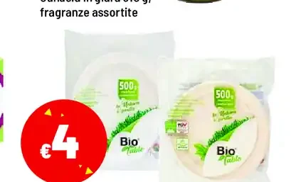 Piatti piani o fondi compostabili