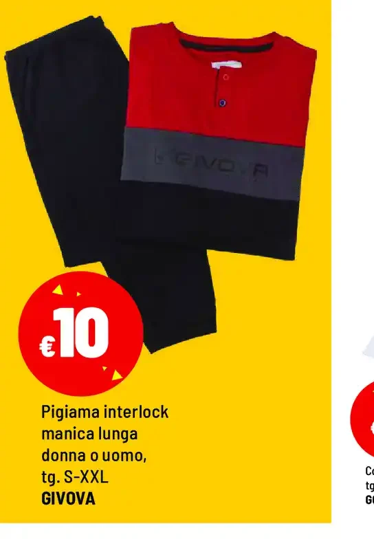 Pigiama interlock manica lunga