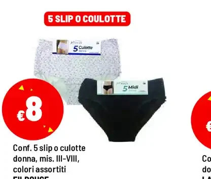 Confezione slip o culotte donna