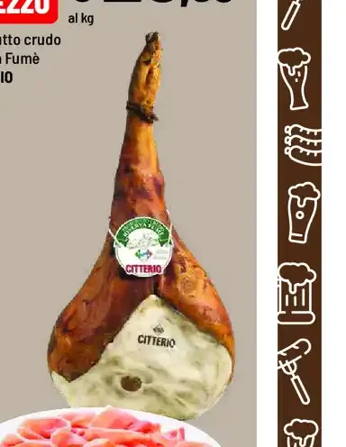 Prosciutto crudo Riserva Fumè