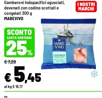 Gamberoni indopacifici sgusciati