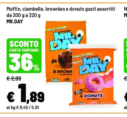 Muffin, ciambelle, brownies e donuts assortiti