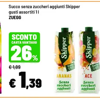 Succo senza zuccheri aggiunti
