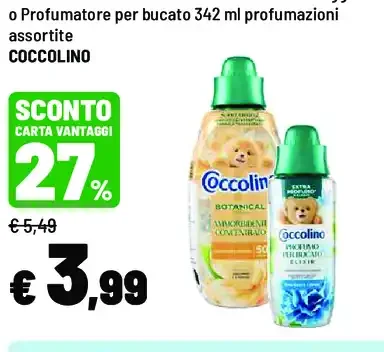 Ammorbidente concentrato o profumatore per bucato
