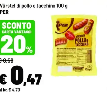 Würstel di pollo e tacchino
