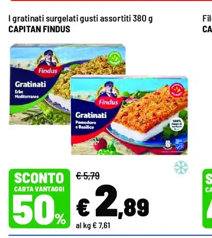 Gratinati surgelati gusti assortiti