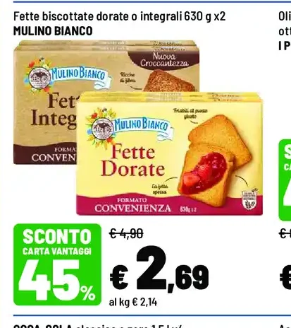 Fette biscottate dorate o integrali