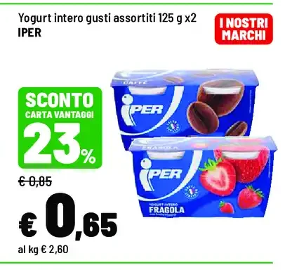 Yogurt intero gusti assortiti