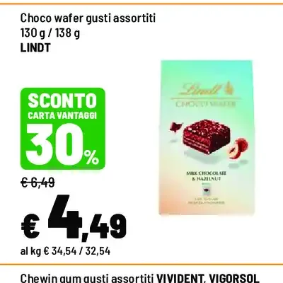 Choco wafer gusti assortiti