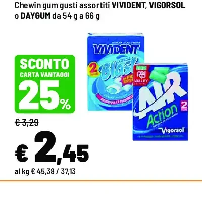 Chewing gum gusti assortiti