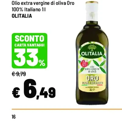 Olio extra vergine di oliva Oro 100% italiano