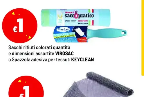 Sacchi rifiuti colorati o spazzola adesiva