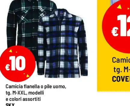 Camicia flanella o pile uomo