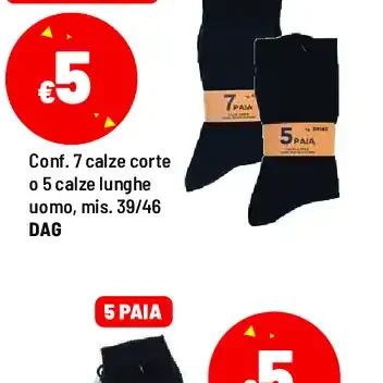Confezione calze corte o lunghe uomo