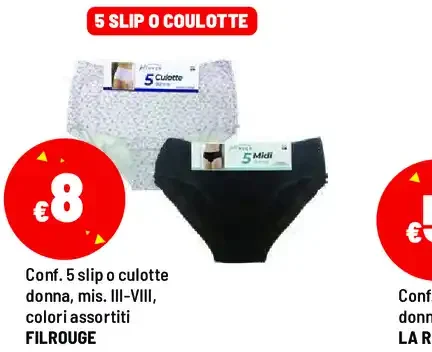 Confezione slip o culotte donna