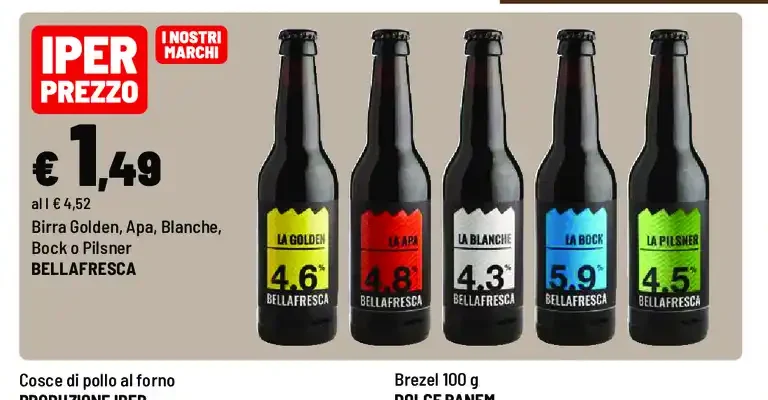 Birra Golden, Apa, Blanche, Bock o Pilsner