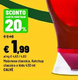 Maionese classica o ketchup classico
