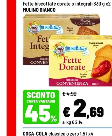 Fette biscottate dorate o integrali