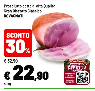 Prosciutto cotto di alta qualità