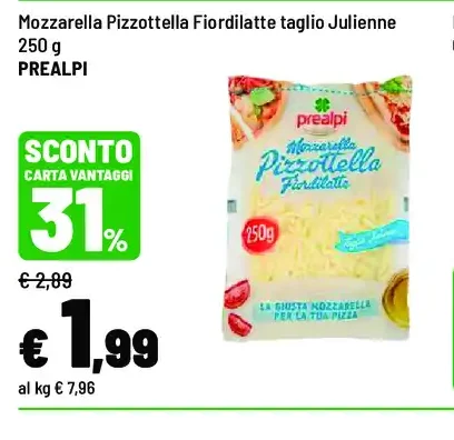 Mozzarella pizzottella fiordilatte