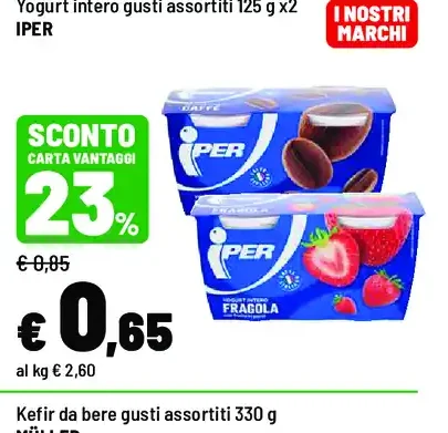 Yogurt intero gusti assortiti