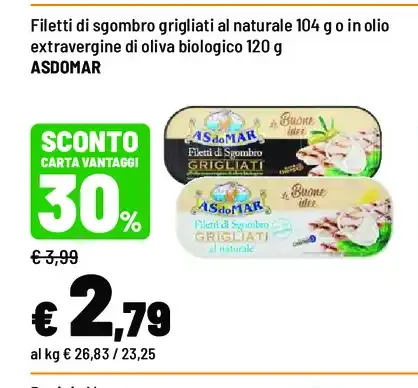 Filetti di sgombro grigliati