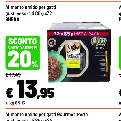 Alimento umido per gatti Sheba gusti assortiti