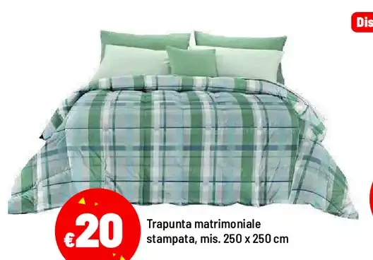 Trapunta matrimoniale stampata