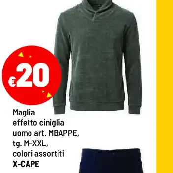 Maglia effetto ciniglia uomo