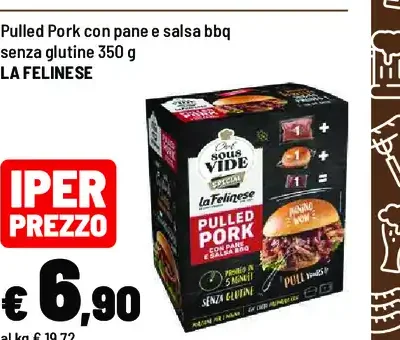 Pulled pork con pane e salsa bbq