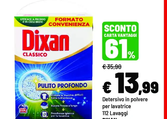 Detersivo in polvere per lavatrice