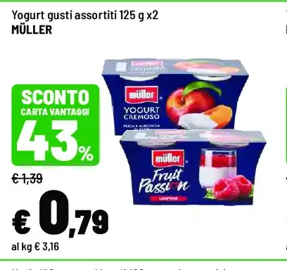 Yogurt gusti assortiti