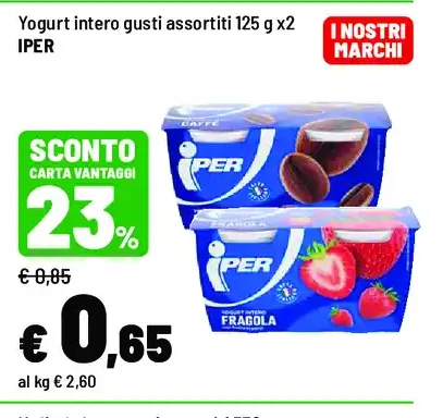 Yogurt intero gusti assortiti