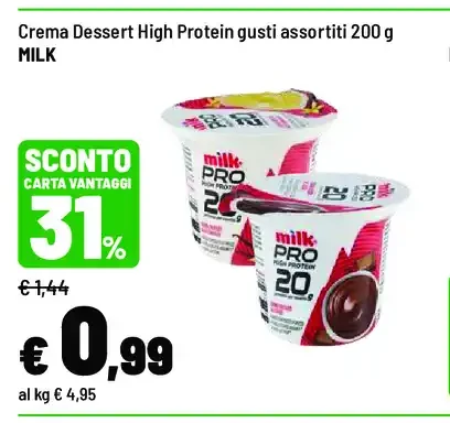 Crema dessert high protein