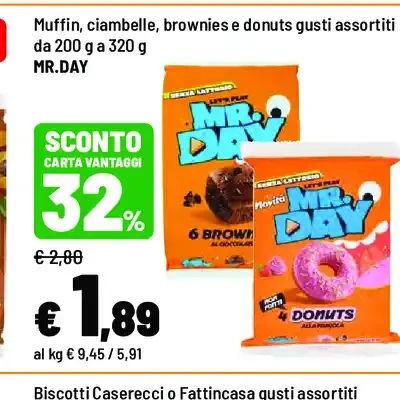 Muffin, ciambelle, brownies e donuts assortiti