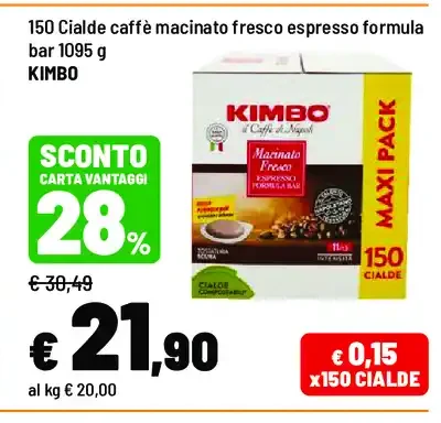 Cialde caffè macinato